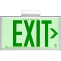 Hubbell Lighting Dual-Lite DPL Exit Sign, Photoluminescent w/Green Letters, Aluminum Frame, Single Face DPLAF50SG